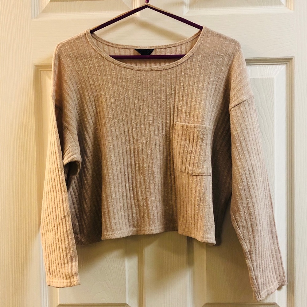 Topshop Cropped Light Sweater